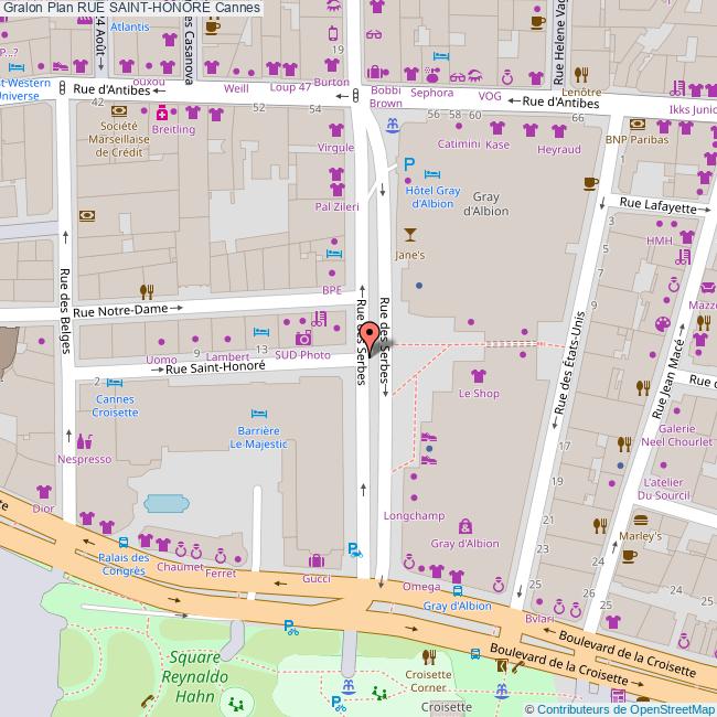 Rue SAINTHONORÉ Cannes