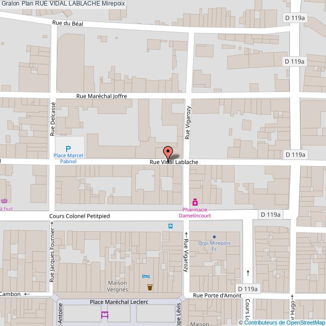 Rue VIDAL LABLACHE Mirepoix