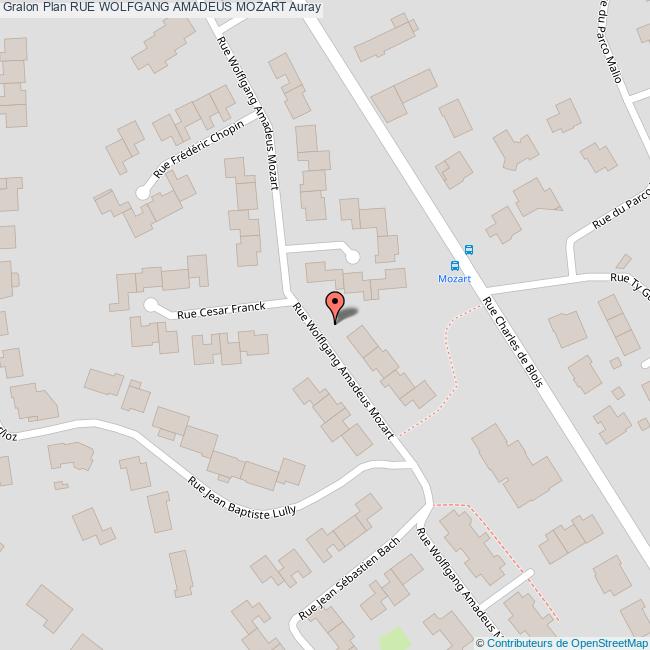 Rue WOLFGANG AMADEUS MOZART Auray