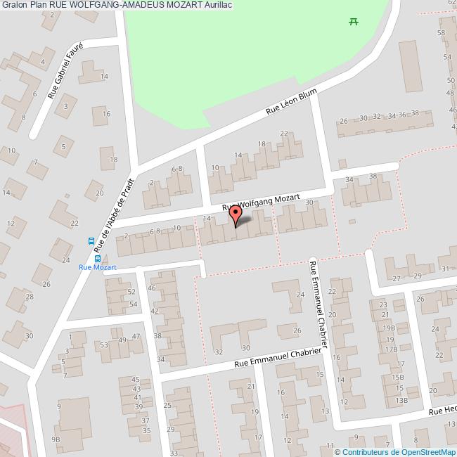 Rue WOLFGANGAMADEUS MOZART Aurillac