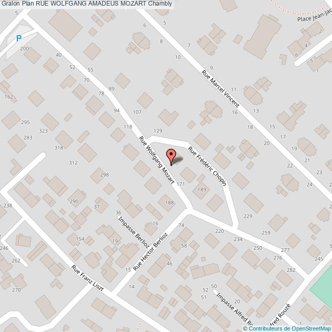 Rue WOLFGANG AMADEUS MOZART Chambly