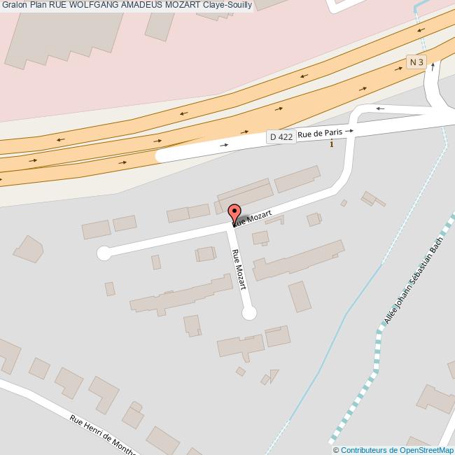 Rue WOLFGANG AMADEUS MOZART ClayeSouilly