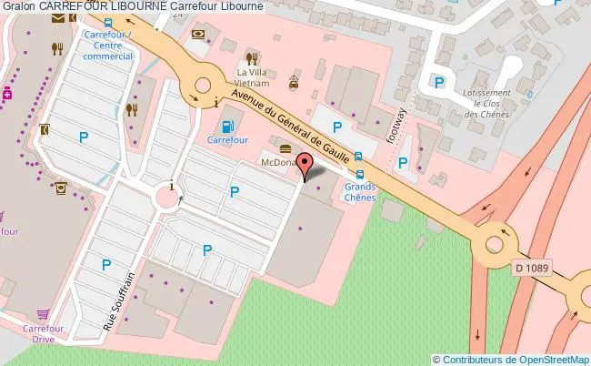 plan Carrefour Libourne