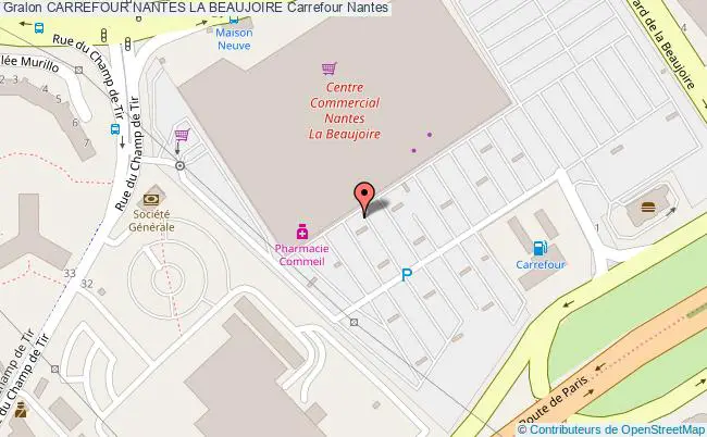plan Carrefour Nantes La Beaujoire