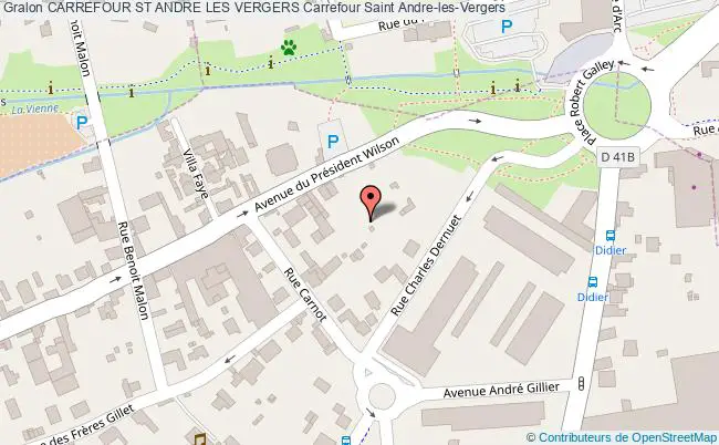 plan Carrefour St Andre Les Vergers