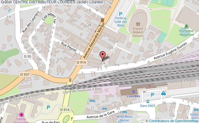 plan Centre Distributeur Lourdes
