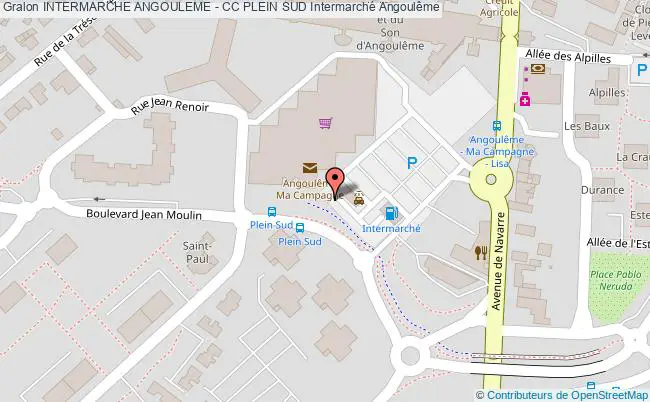 plan Intermarche Angouleme - Cc Plein Sud