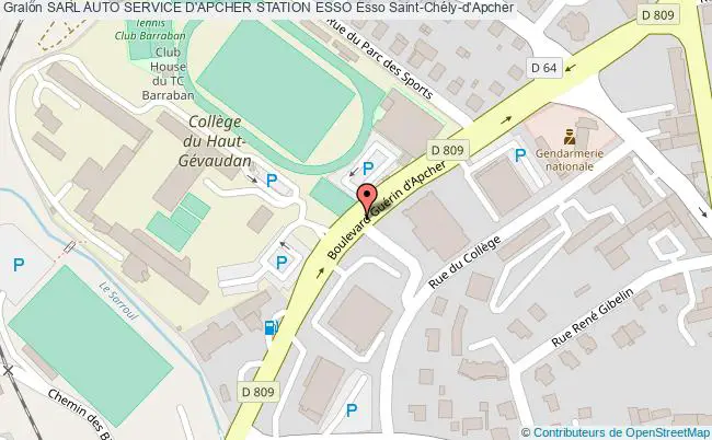 plan Sarl Auto Service D&#039;apcher Station Esso