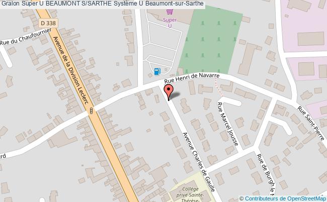 plan Super U Beaumont S/sarthe