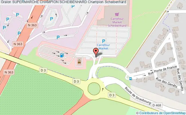 plan Supermarche Champion Scheibenhard