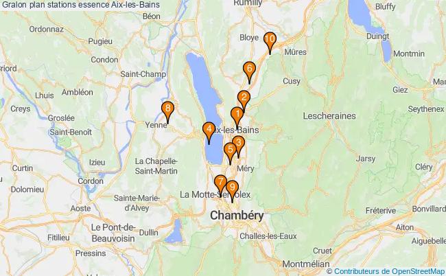 plan stations essence Aix-les-bains plan stations essence Aix-les-bains