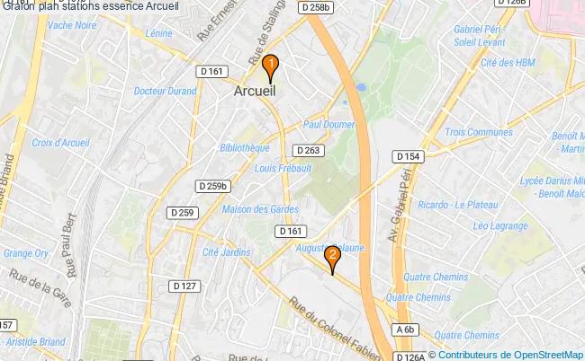 plan stations essence Arcueil plan stations essence Arcueil