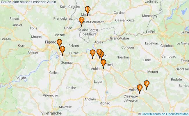 plan stations essence Aubin plan stations essence Aubin