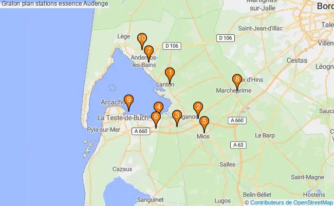 plan stations essence Audenge plan stations essence Audenge