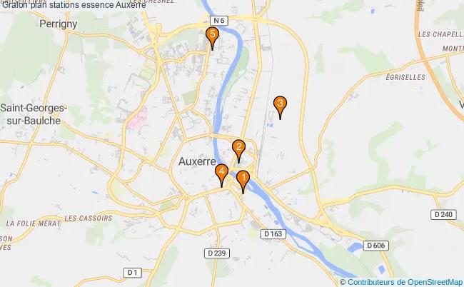 plan stations essence Auxerre plan stations essence Auxerre