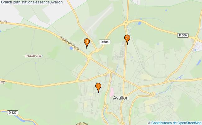 plan stations essence Avallon plan stations essence Avallon