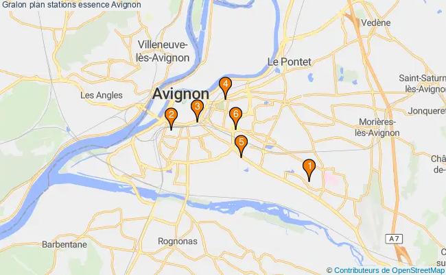 plan stations essence Avignon