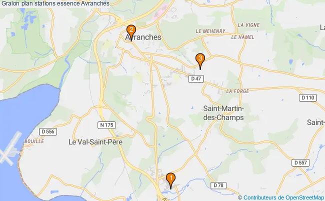 plan stations essence Avranches