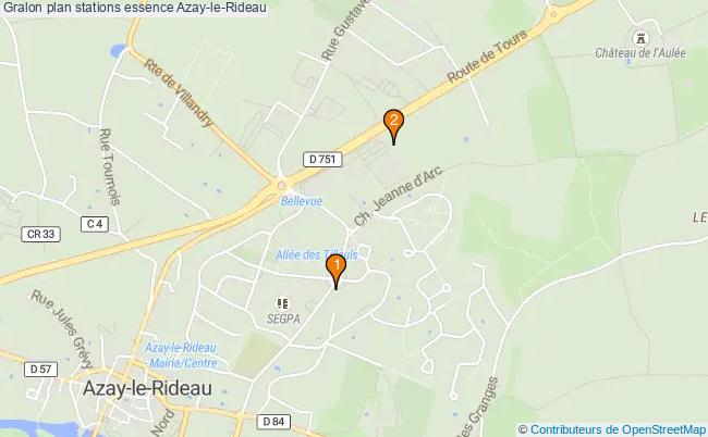 plan stations essence Azay-le-rideau plan stations essence Azay-le-rideau