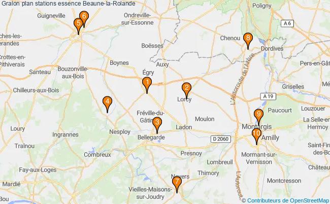 plan stations essence Beaune-la-rolande plan stations essence Beaune-la-rolande