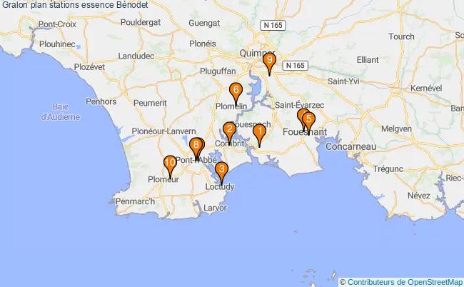 plan stations essence Bénodet plan stations essence Bénodet