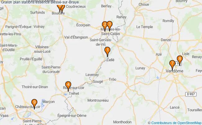 plan stations essence Bessé-sur-braye plan stations essence Bessé-sur-braye