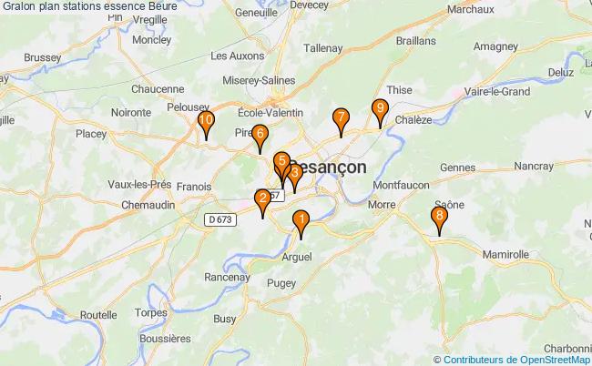 plan stations essence Beure plan stations essence Beure