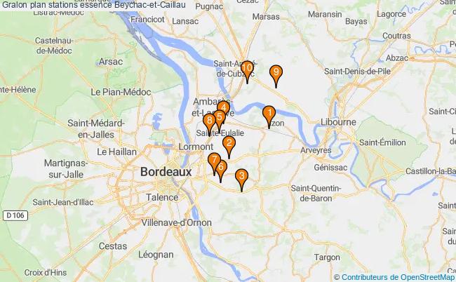 plan stations essence Beychac-et-caillau plan stations essence Beychac-et-caillau