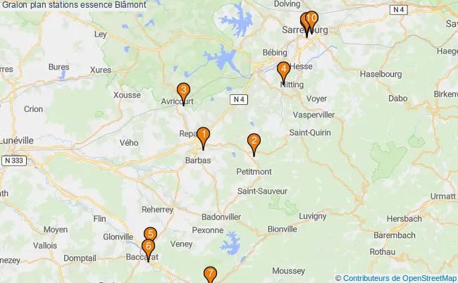 plan stations essence Blâmont plan stations essence Blâmont