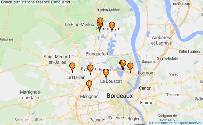 plan stations essence Blanquefort plan stations essence Blanquefort