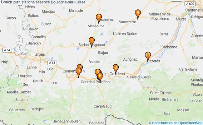 plan stations essence Boulogne-sur-gesse plan stations essence Boulogne-sur-gesse