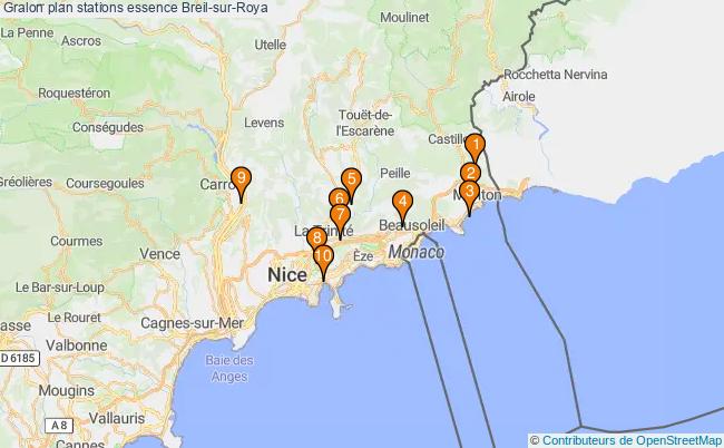 plan stations essence Breil-sur-roya plan stations essence Breil-sur-roya