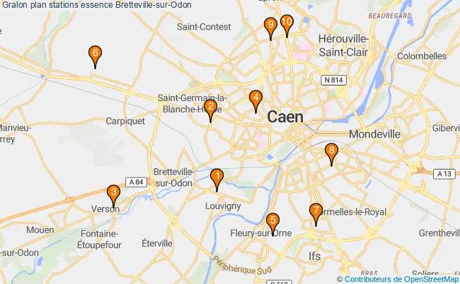 plan stations essence Bretteville-sur-odon plan stations essence Bretteville-sur-odon