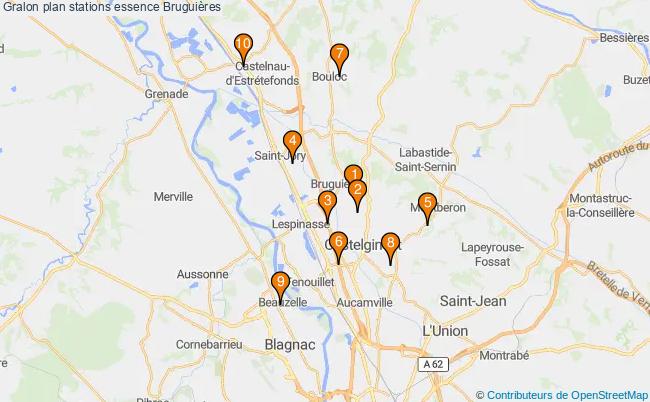 plan stations essence Bruguières plan stations essence Bruguières