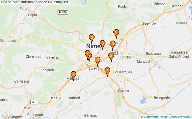 plan stations essence Caissargues plan stations essence Caissargues