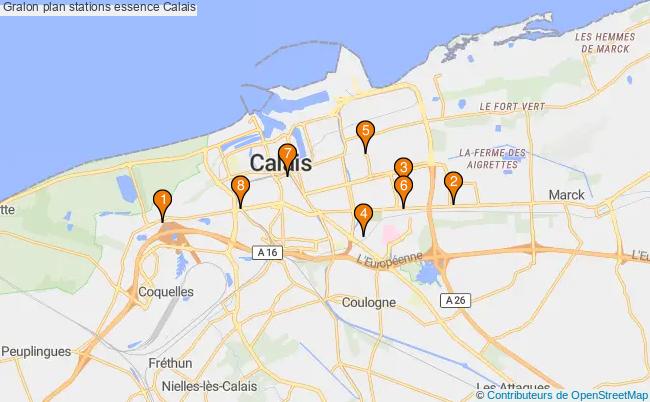 plan stations essence Calais plan stations essence Calais
