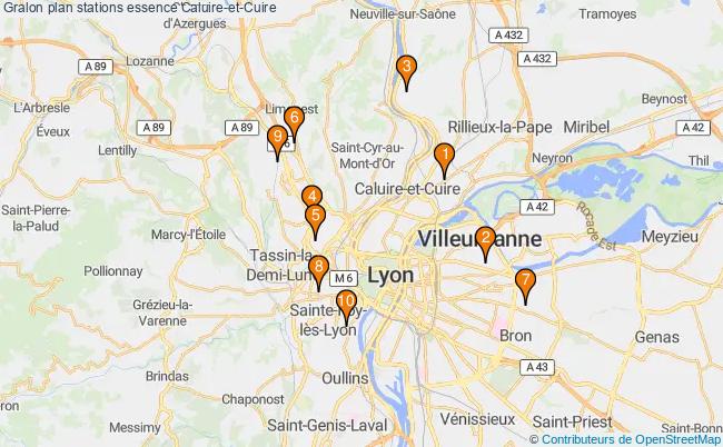 plan stations essence Caluire-et-cuire plan stations essence Caluire-et-cuire