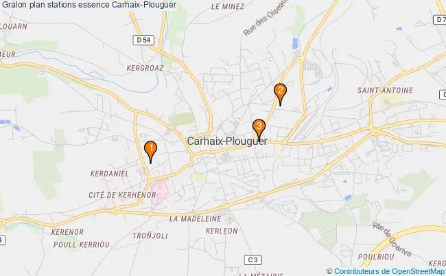 plan stations essence Carhaix-plouguer plan stations essence Carhaix-plouguer