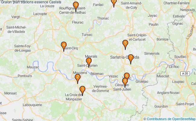 plan stations essence Castels plan stations essence Castels