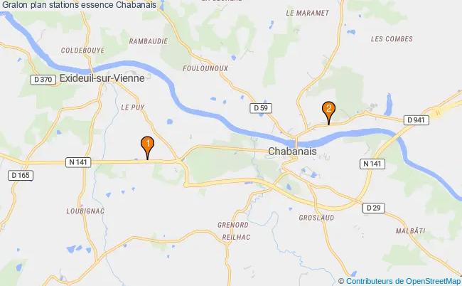plan stations essence Chabanais plan stations essence Chabanais