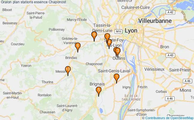 plan stations essence Chaponost plan stations essence Chaponost