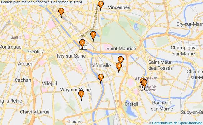 plan stations essence Charenton-le-pont plan stations essence Charenton-le-pont
