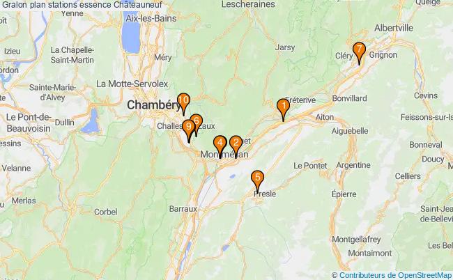 plan stations essence Châteauneuf plan stations essence Châteauneuf