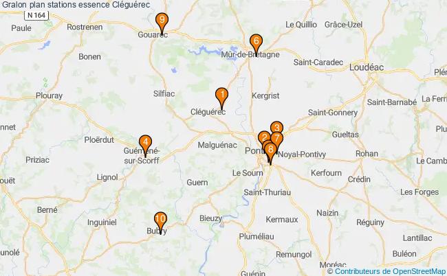 plan stations essence Cléguérec plan stations essence Cléguérec