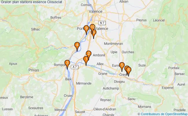 plan stations essence Cliousclat plan stations essence Cliousclat