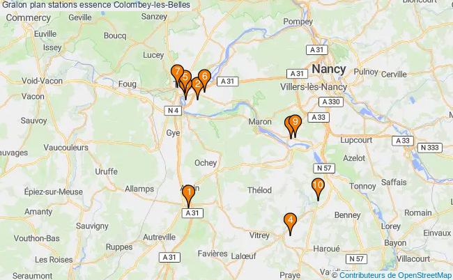 plan stations essence Colombey-les-belles plan stations essence Colombey-les-belles