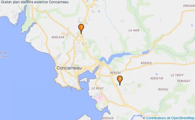 plan stations essence Concarneau plan stations essence Concarneau