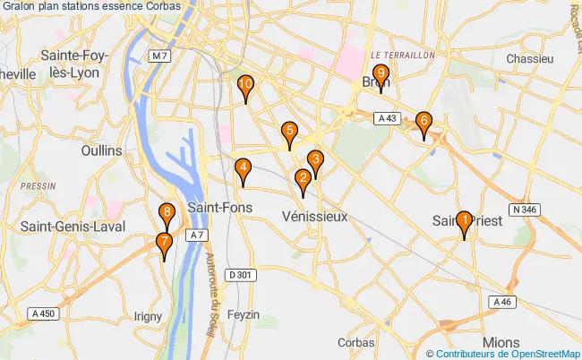 plan stations essence Corbas plan stations essence Corbas