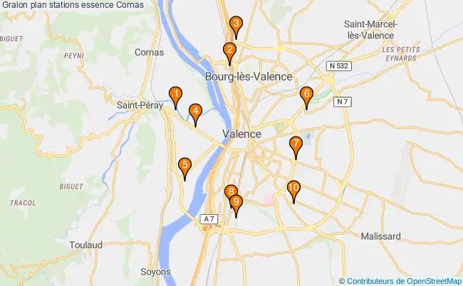 plan stations essence Cornas plan stations essence Cornas