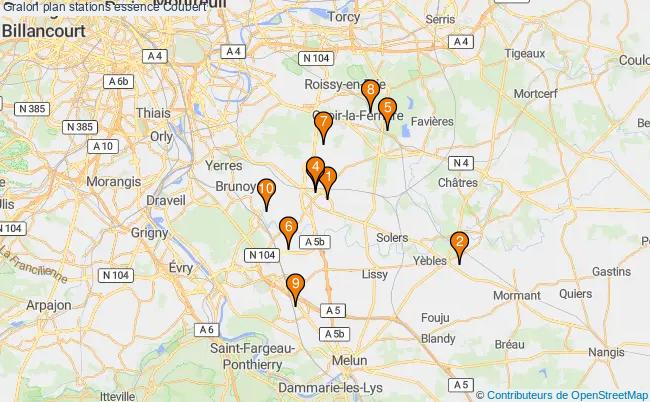 plan stations essence Coubert plan stations essence Coubert